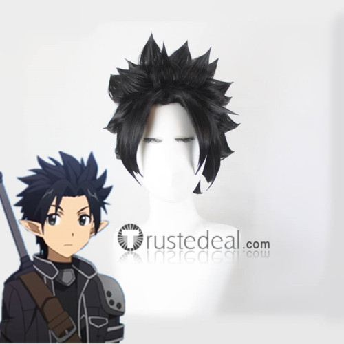 Sword Art Online ALO Kirigaya Kazuto Kirito Styled Black Cosplay Wig