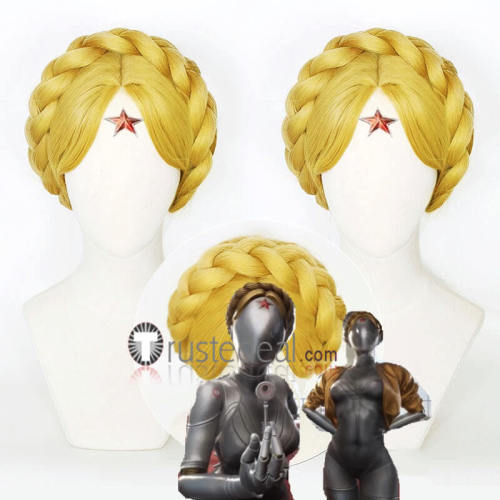 Atomic Heart Ballerina The Twins Robot Blonde Gold Cosplay Wig