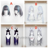 Azur Lane Cheshire Shinano MNF Le Malin IJN Musashi Silver White Black Purple Cosplay Wigs