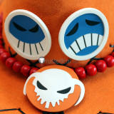 One Piece Portgas D. Ace Cosplay Orange Red Brown Hat Props Accessories