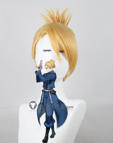 FullMetal Alchemist Mei Chang Riza Hawkeye Blonde Black Styled Cosplay Wig