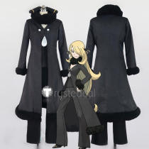 Pokemon Cynthia Black Cosplay Costume