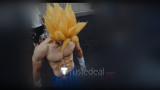 Dragon Ball Son Goku Yellow Blonde Blue Pink Spiky Styled Cosplay Wig