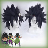 Dragon Ball Zamasu Fused Goku Broly Black Silver White Styled Spiky Cosplay Wig