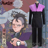Kimetsu no Yaiba Demon Slayer Genya Shinazugawa Purple Black Cosplay Costume