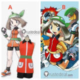 Pokemon May Haruka Sapphire Birch Orange Red Cosplay Costume