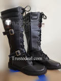 Black Cosplay Combat Boots Shoes