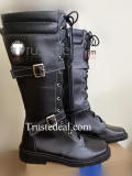 Black Cosplay Combat Boots Shoes