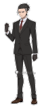 Buddy Daddies Rei Suwa Black Suit Cosplay Costume