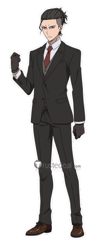 Buddy Daddies Rei Suwa Black Suit Cosplay Costume