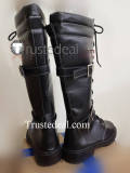 Black Cosplay Combat Boots Shoes