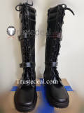 Black Cosplay Combat Boots Shoes