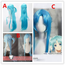 Sword Art Online Asuna Undine Blue Styled Cosplay Wig