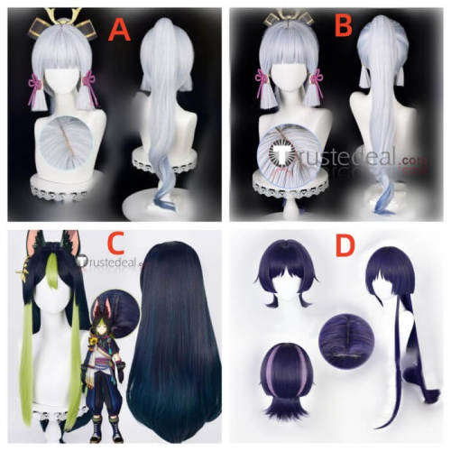 Genshin Impact Kamisato Ayaka Wanderer Scaramouche Tighnari Genderbend Female Cosplay Wigs