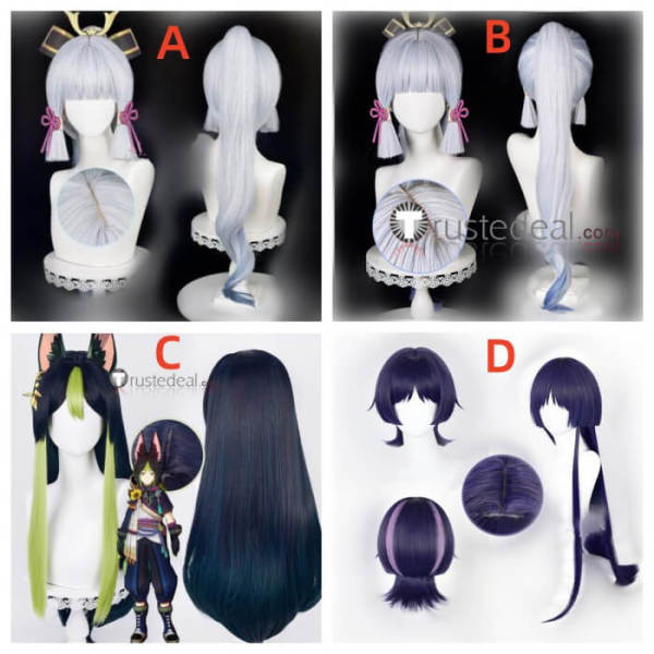 Genshin Impact Kamisato Ayaka Wanderer Scaramouche Tighnari Genderbend Female Cosplay Wigs