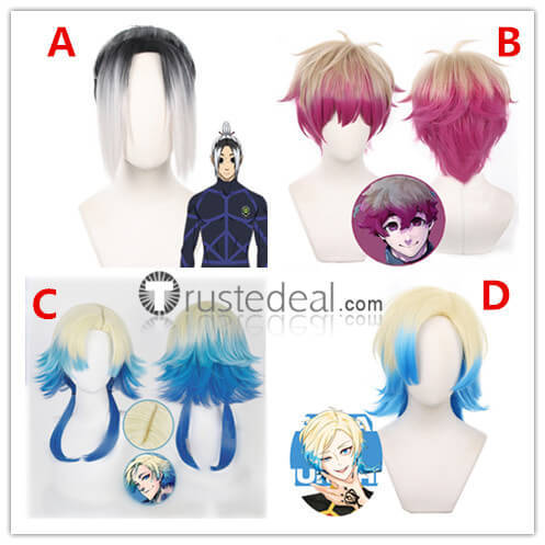Blue Lock Michael Kaiser Alexis Ness Gin Gagamaru Cosplay Wigs