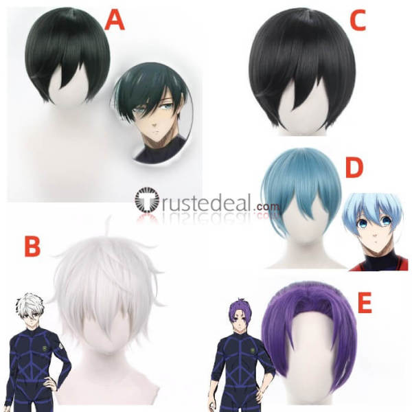 Blue Lock Yo Hiori Nagi Seishiro Rin Itoshi Reo Mikage Purple Blue Green Styled Cosplay Wigs