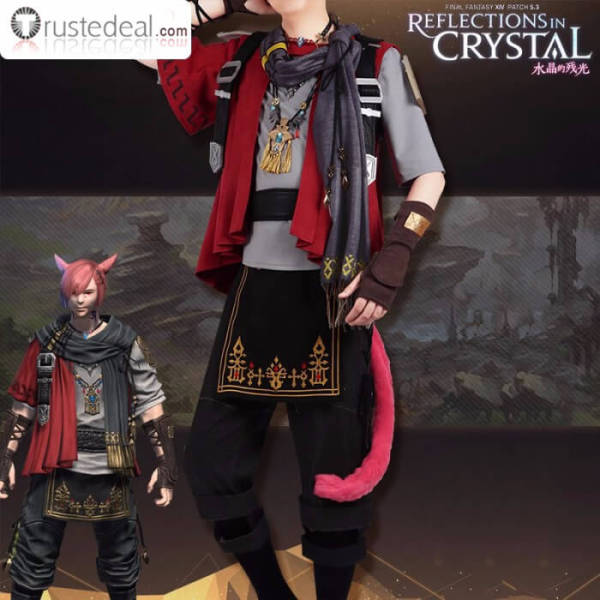 Final Fantasy XIV FF14 G'raha Tia Cosplay Costume 2