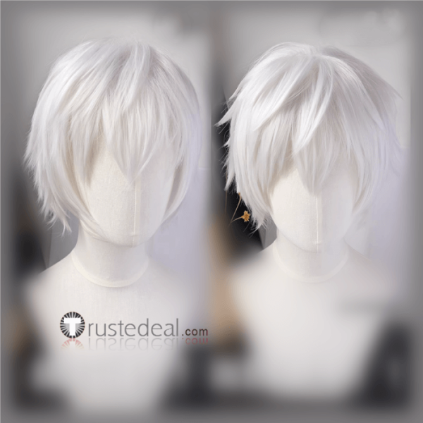 Tokyo Ghoul Ken Kaneki Silver White Cosplay Wig
