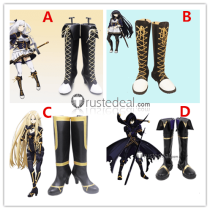 The Eminence in Shadow Cid Kageno Shadow Claire Alexia Midgar Alpha  Black Cosplay Shoes Boots