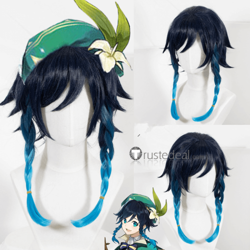 Genshin Impact Amber Venti Traveler Aether Lumine Kong Ying Noelle Klee Blonde Purple Brown Cosplay Wigs