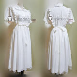 Eromanga Sensei Manga Sagiri Izumi White Lolita Chiffon Cosplay Costume