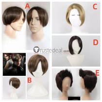 Resident Evil Leon Scott Kennedy Jill Valentine Piers Nivans Cosplay Wig