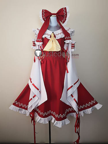Touhou Project Reimu Hakurei Witch Red White Cosplay Costume