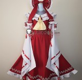 Touhou Project Reimu Hakurei Witch Red White Cosplay Costume