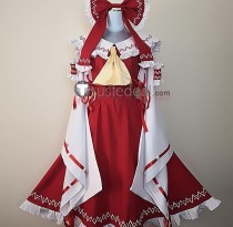 Touhou Project Reimu Hakurei Witch Red White Cosplay Costume