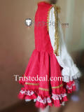 Touhou Project Chen Lolita Red Dress Cosplay Costume