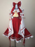 Touhou Project Reimu Hakurei Witch Red White Cosplay Costume