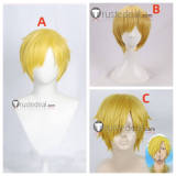 One Piece Sanji Blonde Cosplay Wig