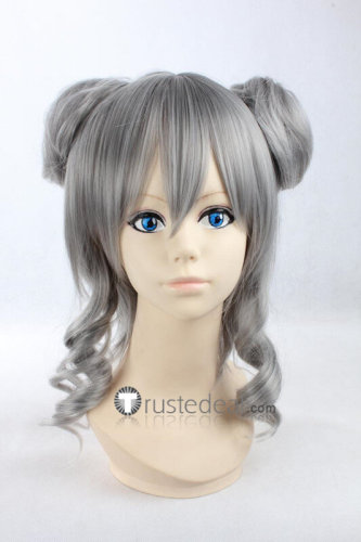 Vocaloid Yowane Haku White Silver Grey Cosplay Wig