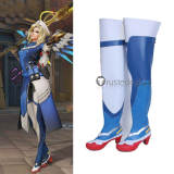 Overwatch Angela Ziegler Mercy Dr. Ziegler Combat Medic Ziegler Atlantic Cosplay Boots Shoes