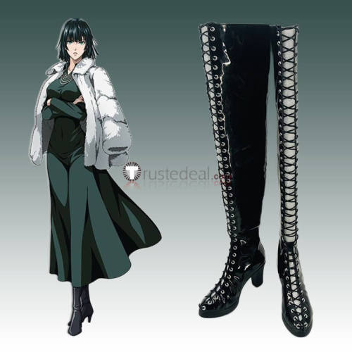 One Punch Man Fubuki Black Cosplay Shoes Boots