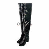 One Punch Man Fubuki Black Cosplay Shoes Boots
