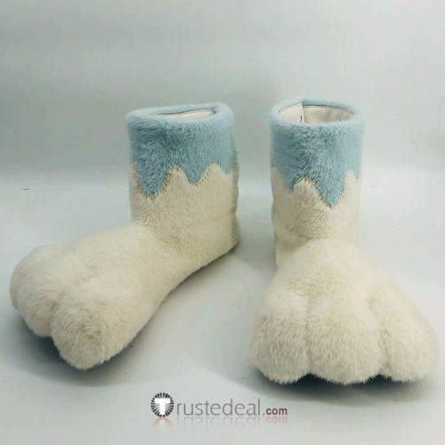 Re Zero Kara Hajimeru Isekai Seikatsu Rem Puck Fur Cosplay Shoes Boots