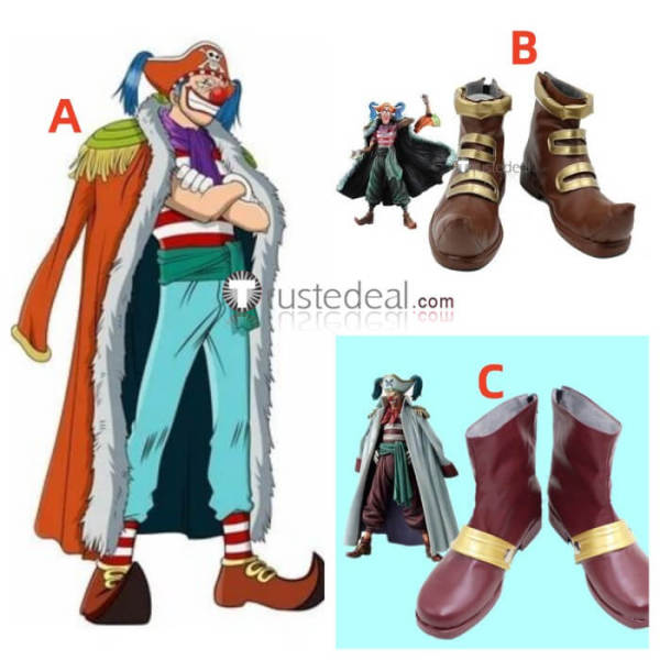 One Piece The Star Clown Buggy Cosplay Shoes Boots