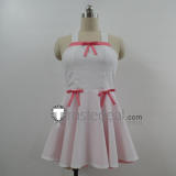 Kabukimonogatari Shinobu Oshino White Pink Cosplay Costume
