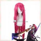 League of Legends LOL Spirit Blossom Battle Academia Yasuo Yone Silver White Pink Ponytail Black Cosplay Wig