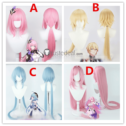 Honkai Impact 3rd Elysia Otto Apocalypse Griseo Pink Cosplay Wig