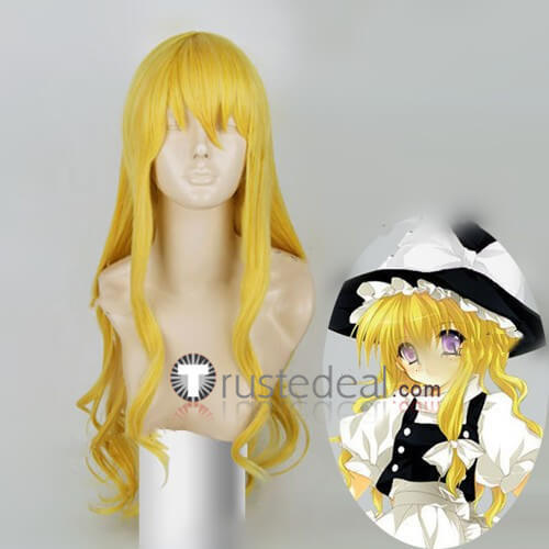 Touhou Project Kirisame Marisa Blonde Cosplay Wig