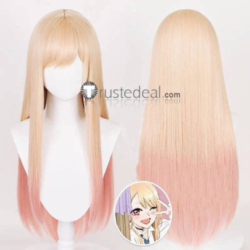 Sono Bisque Doll wa Koi wo Suru My Dress Up Darling Kitagawa Marin Kuroe Shizuku-Tan Pink Blonde Cosplay Wigs