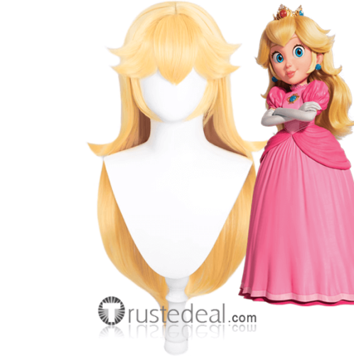 The Super Mario Bros. Movie Princess Peach Pink Dress Cosplay Costume