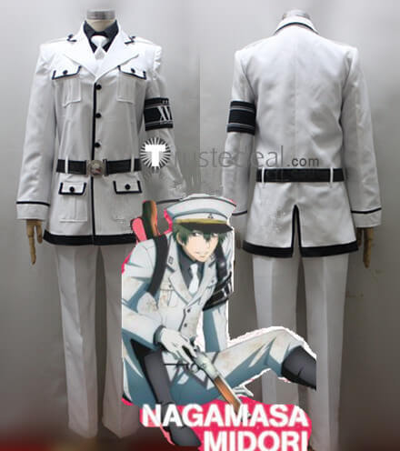 Aoharu Kikanjuu Aoharu Machinegun Nagamasa Midori Takatora Fujimoto White Uniform Cosplay costume
