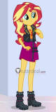 My Little Pony Equestria Girls Sunset Shimmer Black Pink Blue Cosplay Costume 2