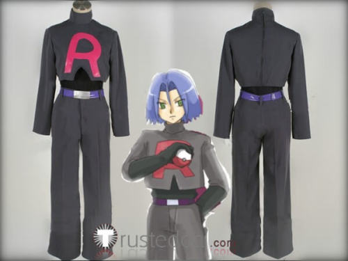 Pokemon Team Rocket James Jessie Grey Cosplay Costume