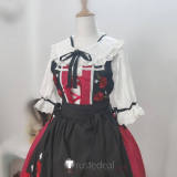 Spice and Wolf Holo Horo Alsace Costume Cosplay Lolita Embroidery Flowers Dress