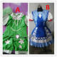 Mairimashita Iruma kun Clara Valac Iruma Suzuki Female Idol Blue Green Cosplay Costume
